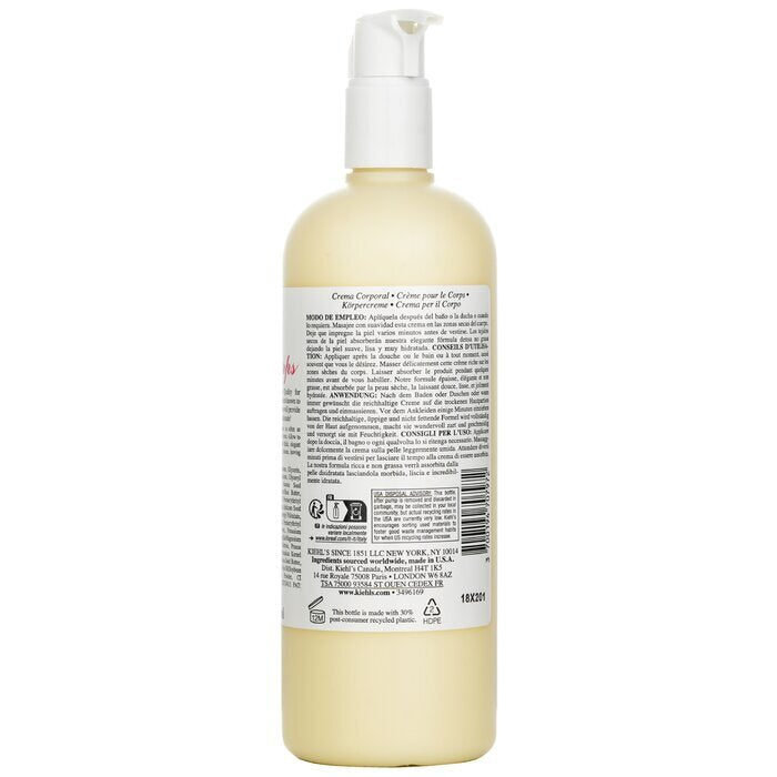 Kiehl's Creme De Corps Body Moisturizer with Pump 500ml/16.9oz