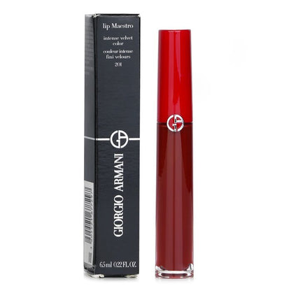 Giorgio Armani Lip Maestro Intense Velvet Color (Liquid Lipstick) - # 201 (Dark Velvet) 6.5ml/0.22oz