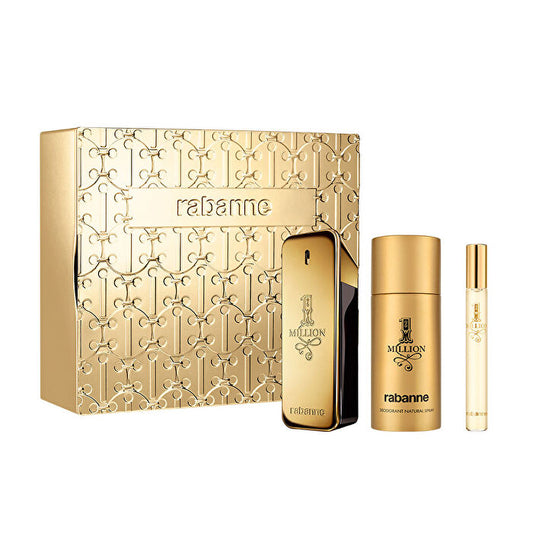 Paco Rabanne 1 Million Man Set Eau De Toilette 100ml & Eau De Toilette 10ml & Deodorant Spray 150ml (tin Box)