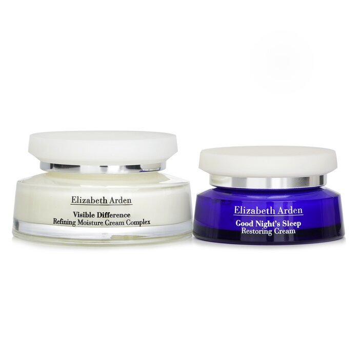 Elizabeth Arden Visible Difference Day & Night Duo: Refining Moisture Cream Complex 100ml/3.4oz+Good Night's Sleep Restoring Cream 50ml/1.7oz 2pcs