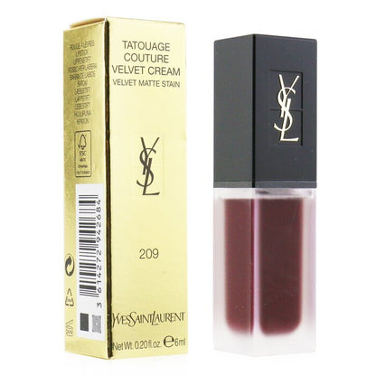 Yves Saint Laurent Tatouage Couture Velvet Cream Velvet Matte Stain # 209 Anti-social Prune Woman 6ml Lipstick