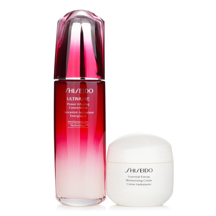 Shiseido Defend & Regenerate Power Moisturizing Set: Ultimune Power Infusing Concentrate N 100ml + Essential Energy Moisturizing Cream 50 ml 2pcs