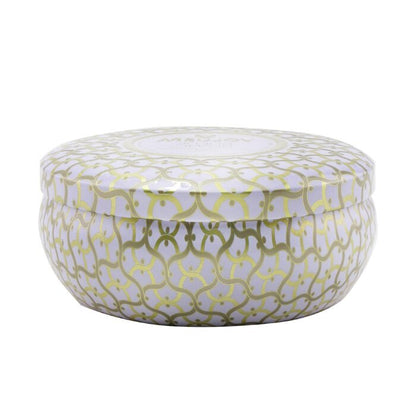 Voluspa 3 Wick Decorative Tin Candle - Suede Blanc 340g/12oz