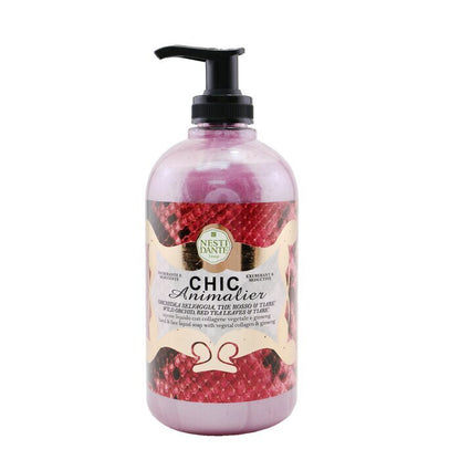 Nesti Dante Chic Animalier Hand & Face Liquid Soap With Vegetal Collagen & Ginseng - Wild Orchid, Red Tea Leaves & Tiare 500ml/16.9oz