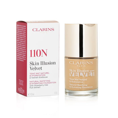 Clarins Skin Illusion Velvet Natural Matifying & Hydrating Foundation - # 110N Honey 30ml/1oz