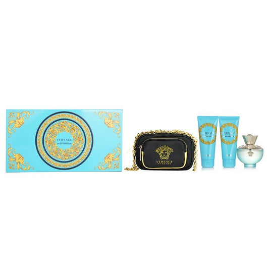 Versace Pour Femme Dylan Turquoise Woman Set Eau De Toilette 100ml & Sg 100ml & Bg 100ml & Clutch Bag