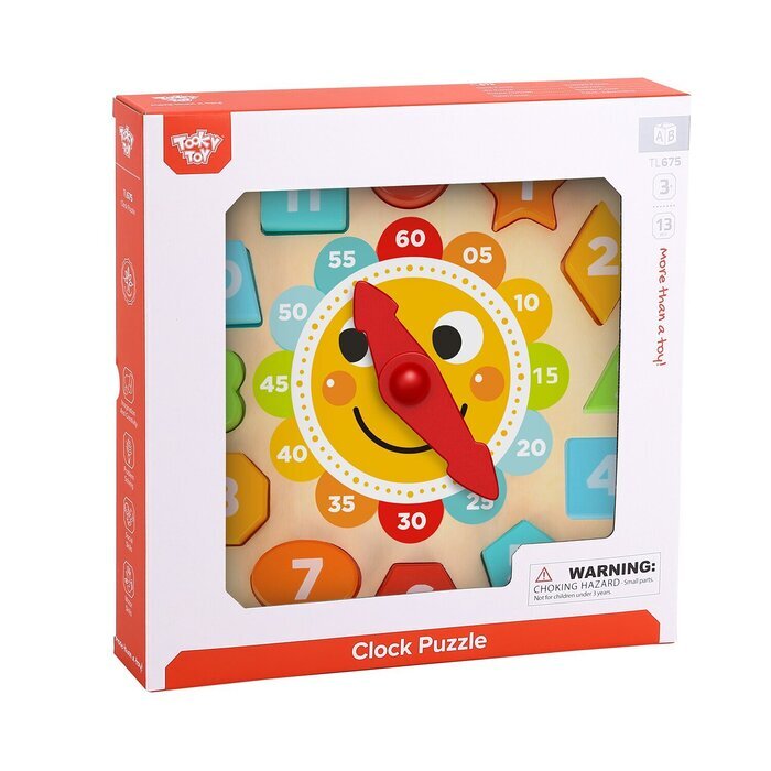 Tooky Toy Co Clock Puzzle 22x22x3cm