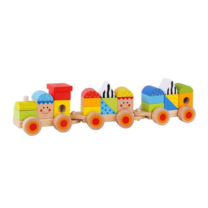 Tooky Toy Co Stacking Train 38x8x10cm