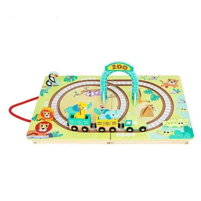 Tooky Toy Co Tabletop Railroad Zoo 30x24x6cm