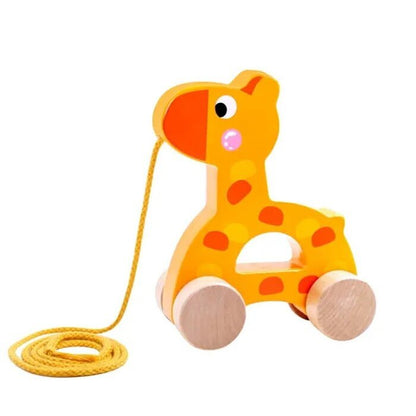 Tooky Toy Co Pull Along - Giraffe 13x6x15cm