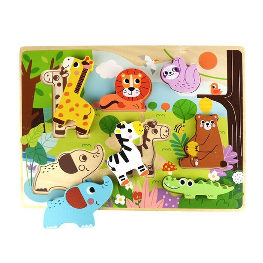 Tooky Toy Co Chunky Puzzle - Animal 30x21x2cm