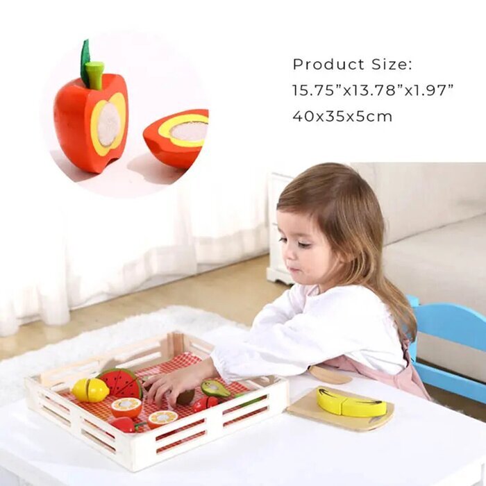 Tooky Toy Co Cutting Fruits 40x35x5cm