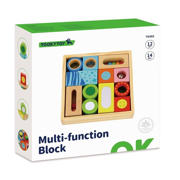 Tooky Toy Co Multifunction Blocks with Texture and Sound 19x5x19cm