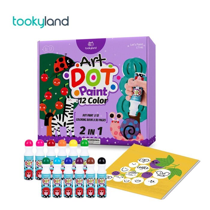 Tookyland Dot Paint - 12 Color 29x27x5cm