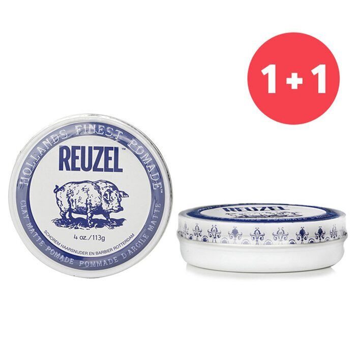 Reuzel 【1+1 Set】Clay Matte Pomade 113g/4oz x2