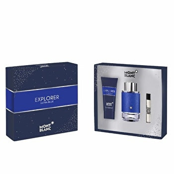 Mont Blanc Explorer Ultra Blue Man Set Eau De Parfum 100ml+ Eau De Parfum 7.5ml & Sg 100ml (new Pack)