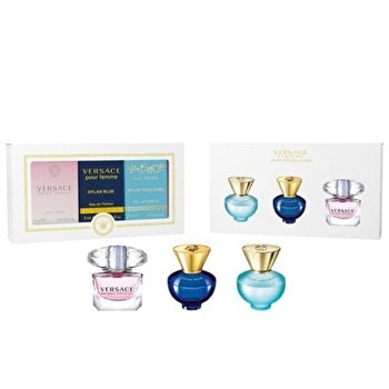 Versace Woman Mini Set 3x 5ml (bright Crystal Eau De Toilette & Dylan Blue Eau De Parfum & Dylan Turquoise Eau De Toilette)