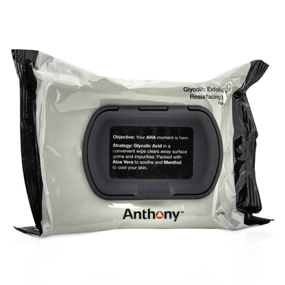 Anthony Logistics For Men Glycolic Exfoliating & Resurfacing Wipes 30wipes