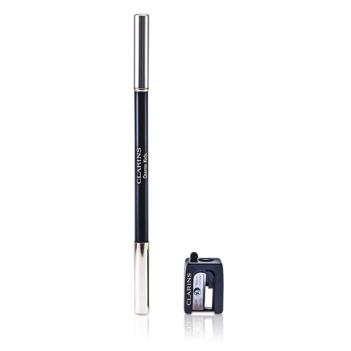 Clarins Long Lasting Eye Pencil with Brush - # 01 Carbon Black (With Sharpener) 1.05g/0.037oz