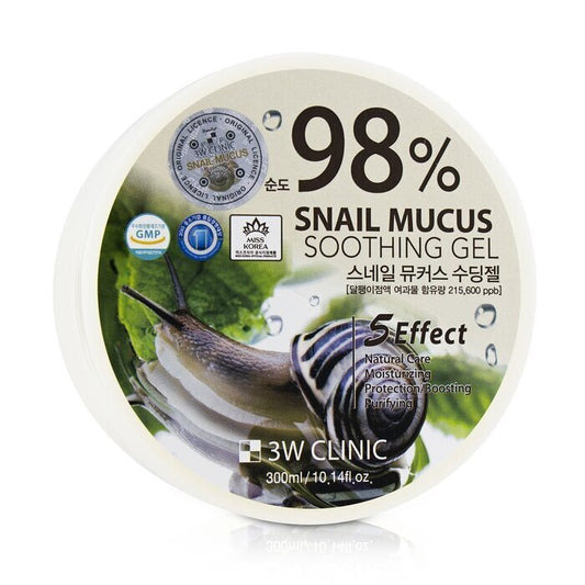 3W Clinic 98% Snail Mucus Soothing Gel 300ml/10.14oz