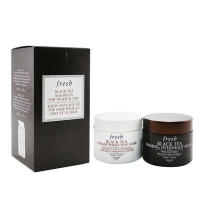 Fresh Black Tea Age-Delay For Night & Day Set: Black Tea Instant Perfecting Mask 100ml + Black Tea Firming Overnight Mask 100ml 2x100ml/3.3oz