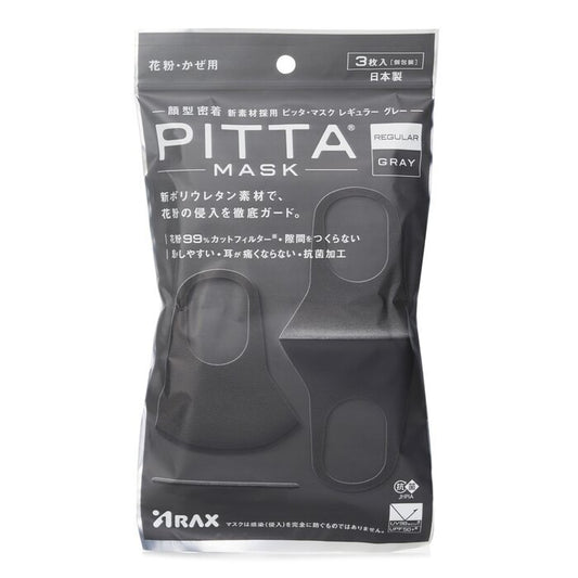 Arax Pitta Mask Dark Grey Regular - 3 Sheets 3pcs/bag